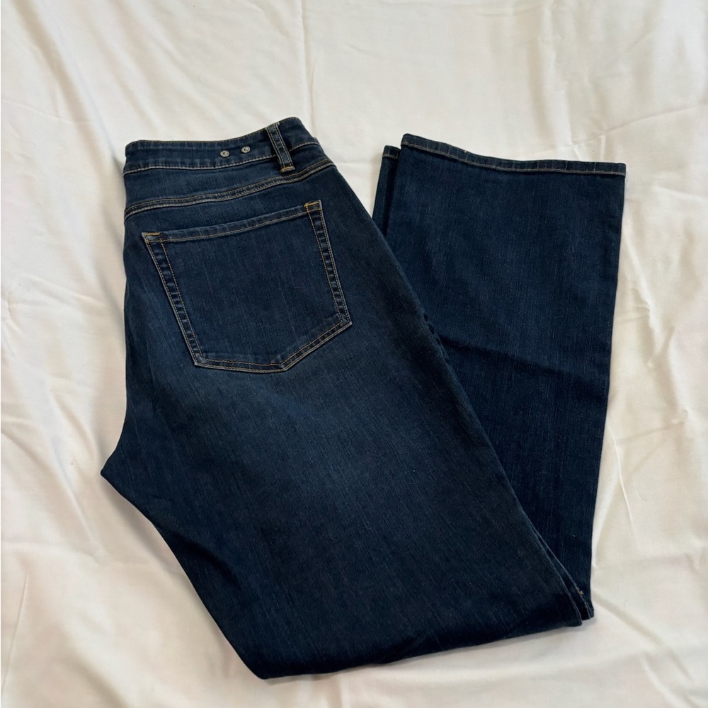 CAbi Dark Blue Jeans with Contrast Stitching